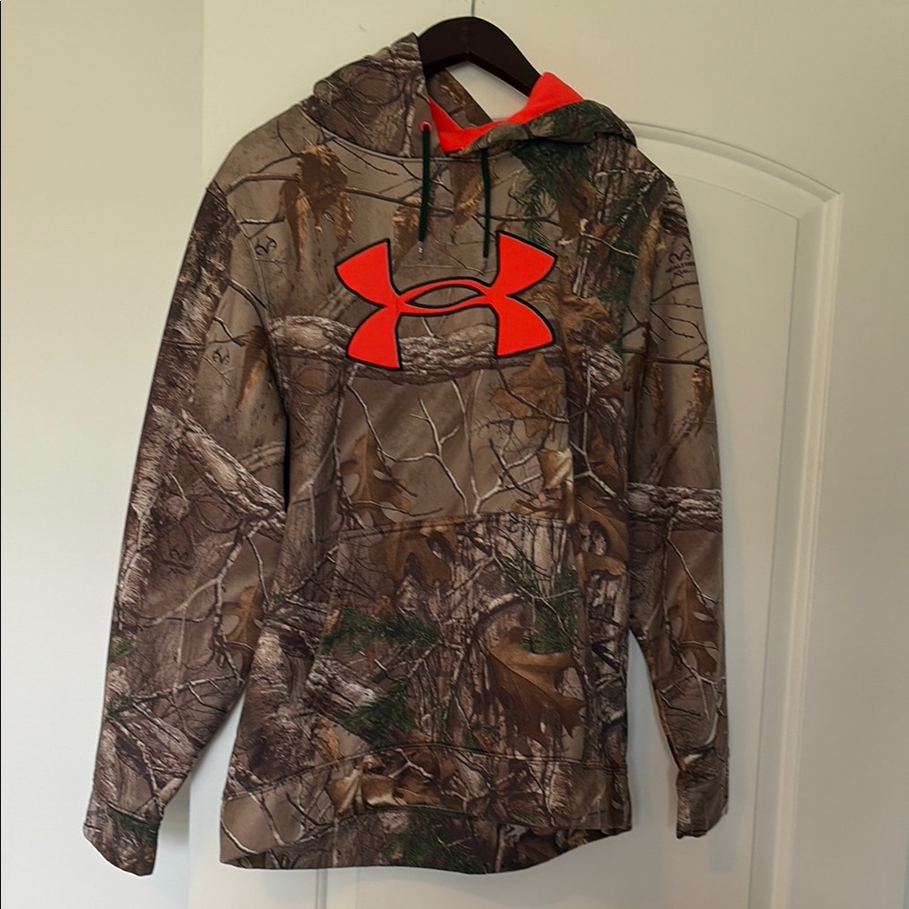 Under Armour Realtree Camo Hoodie with Blaze Orange Logo